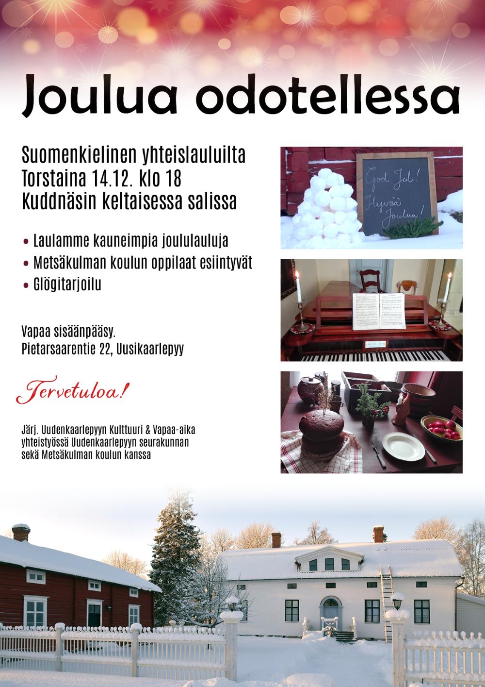 Joulua odotellessa yhteislauluilta Kuddnäsissa esite 2023